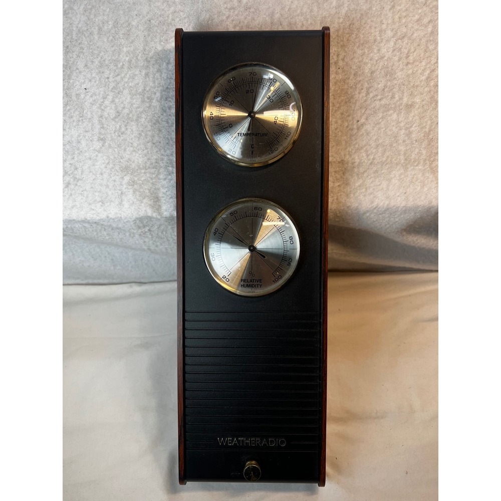 VTG Realistic Weatheradio 12-150‎ Radio Shack Thermometer Hygrometer Woodgrain